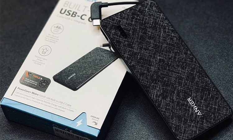 Anker PowerCore+ Metro Built-in USB-C 10000mAh - Anker Power Bank