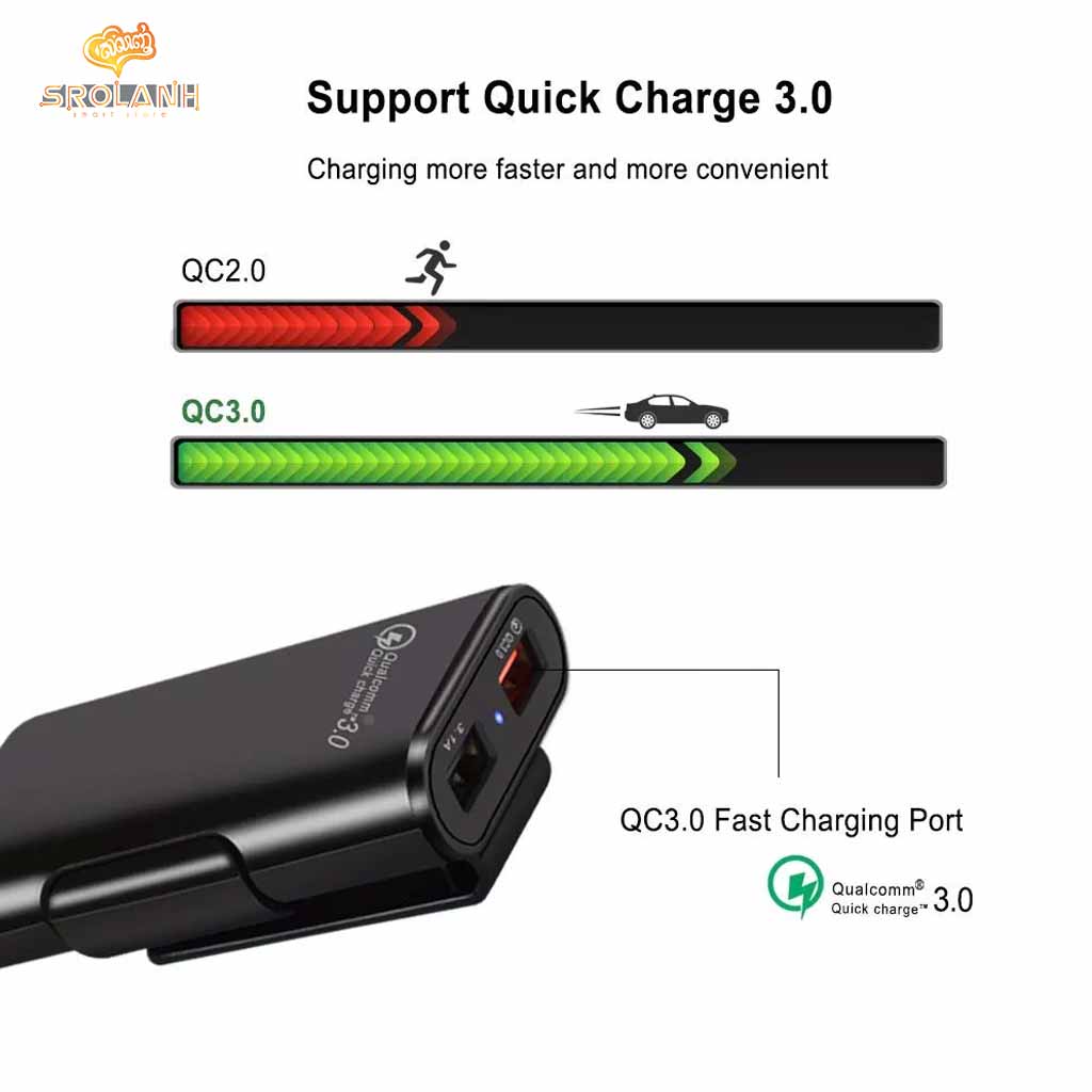 LIT The 4USB car charger with charger HUB CDP4A-C01