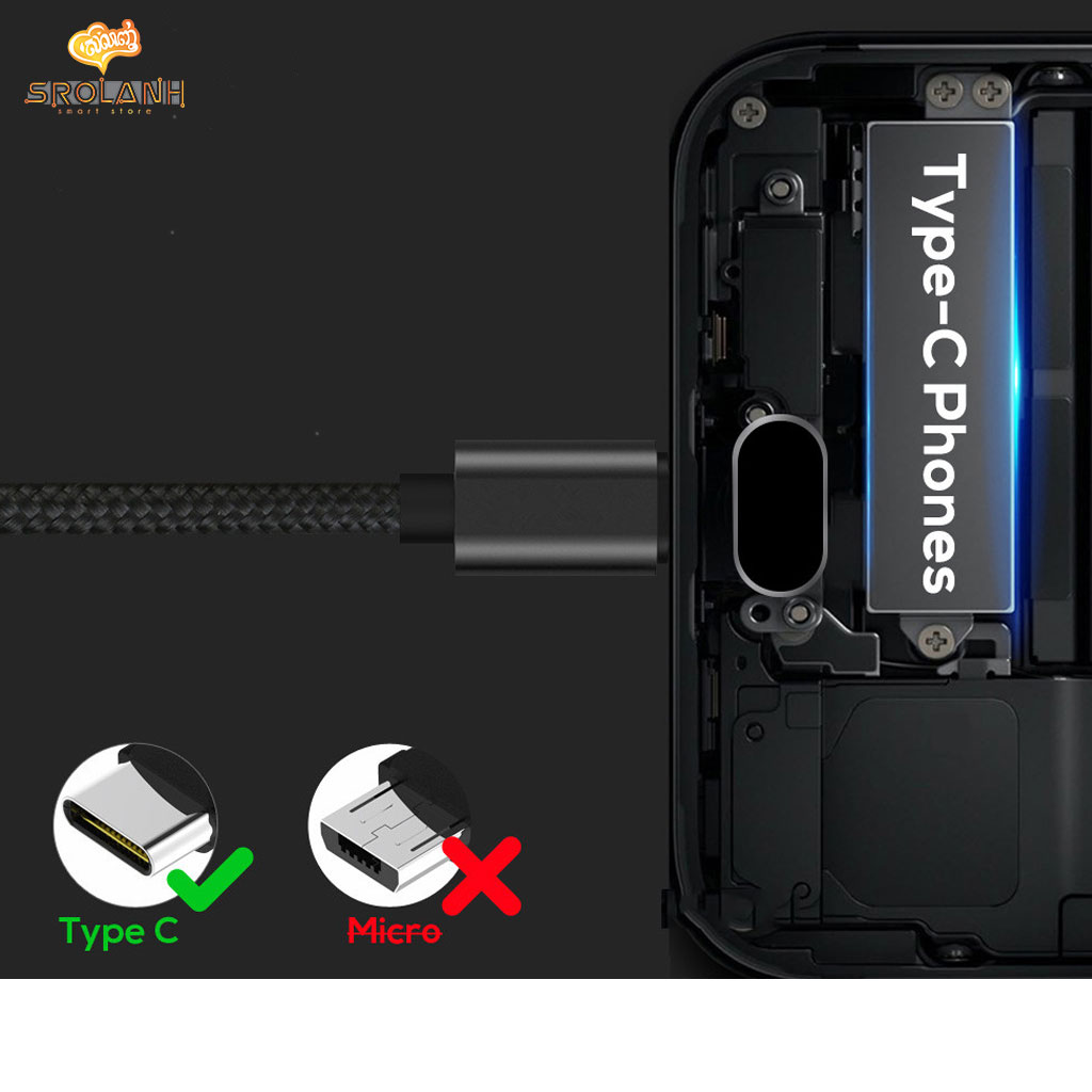 LIT The Desplay nylon data 3A cable Type-C 1M CDNCT-01