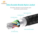 LIT The Desplay nylon data 3A cable Micro 1M CDNCM-01