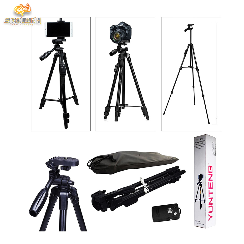 Yunteng Big tripod for phone and camera VCT-5208