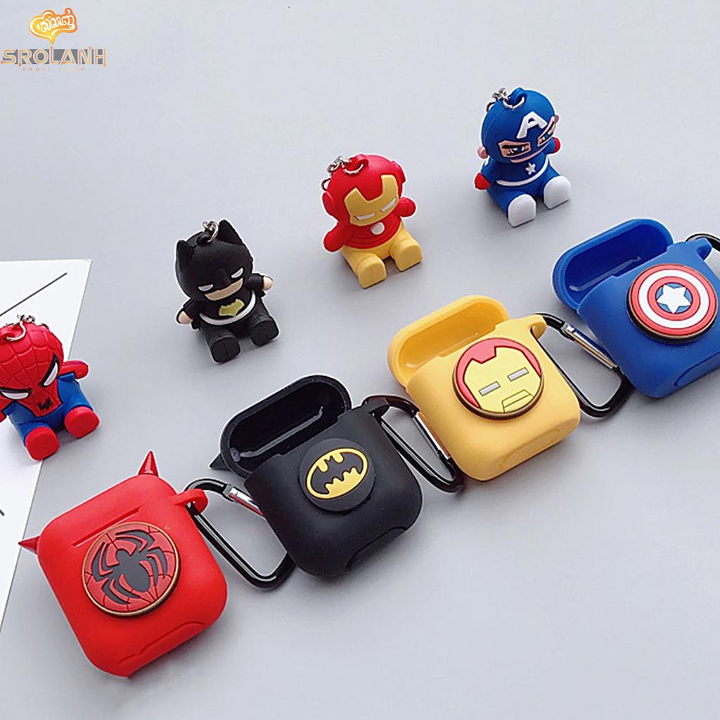 Cartoon Heros Keychain And AirPods Case