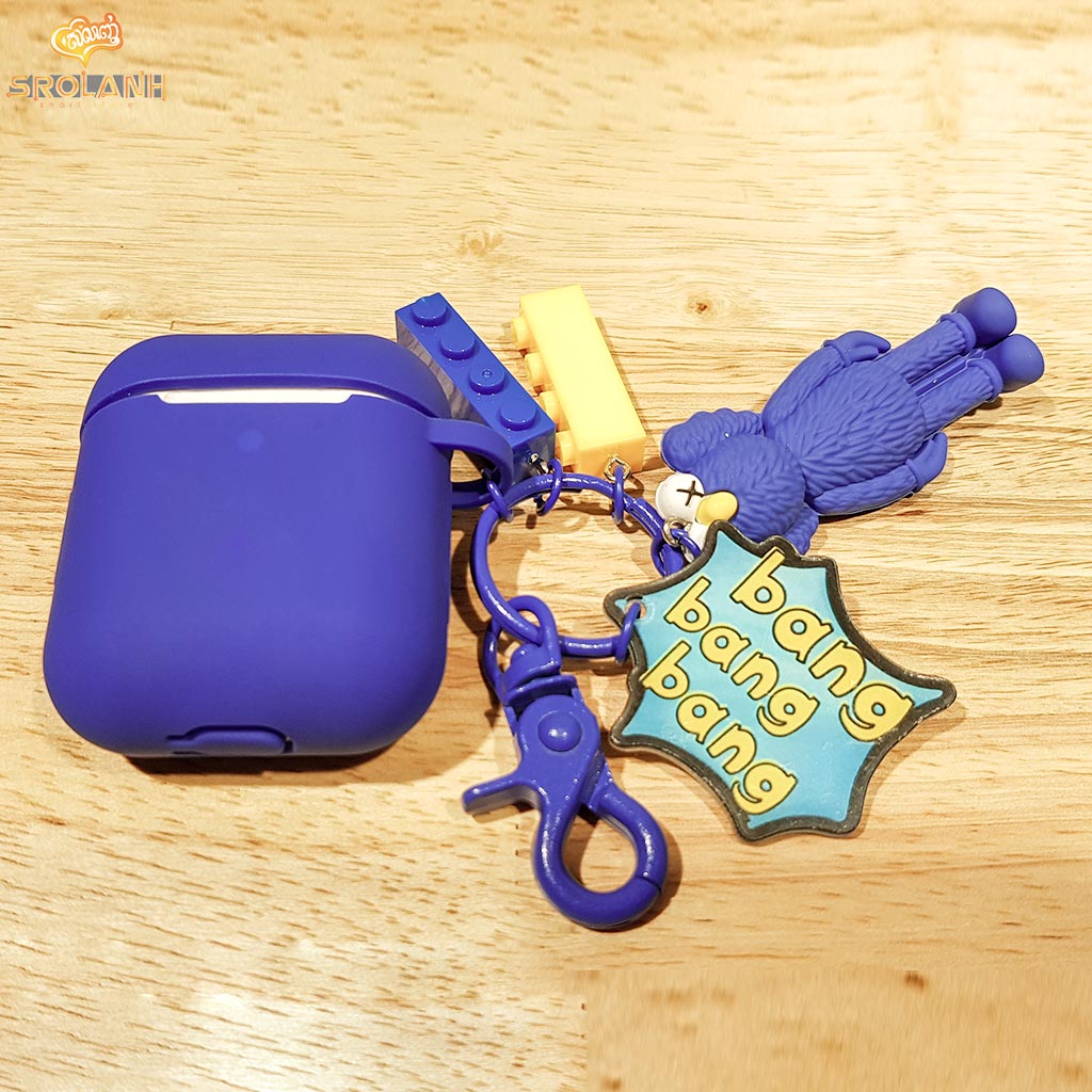 Cartoon Single Girl Keychain And AirPods Case