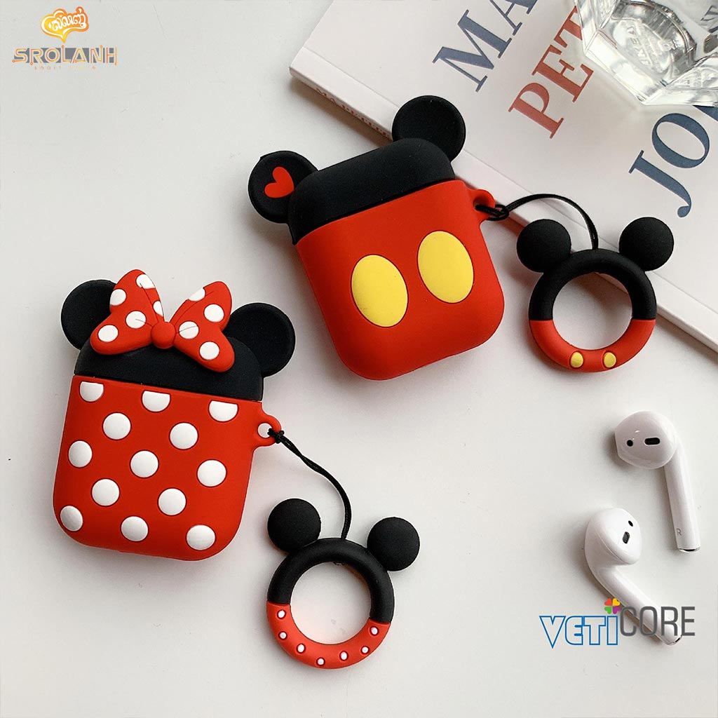 Cartoon Mickey Mouse Keychain And AirPods Case