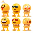 Automobile head shaking emoji decoration with LED sunglass