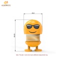 Automobile head shaking emoji decoration with LED sunglass