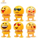 Automobile head shaking emoji decoration with LED sunglass