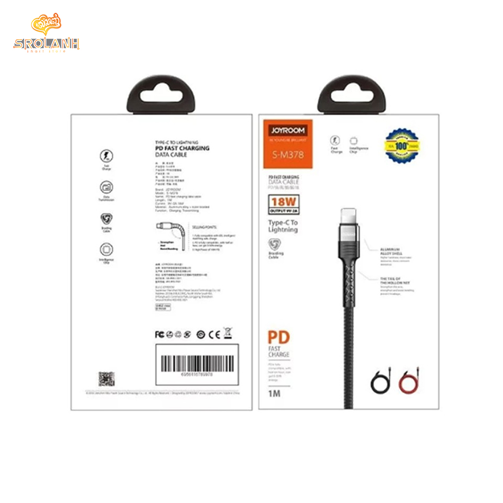 Joyroom S-M378 PD fast-charging data cable 1M for lightning