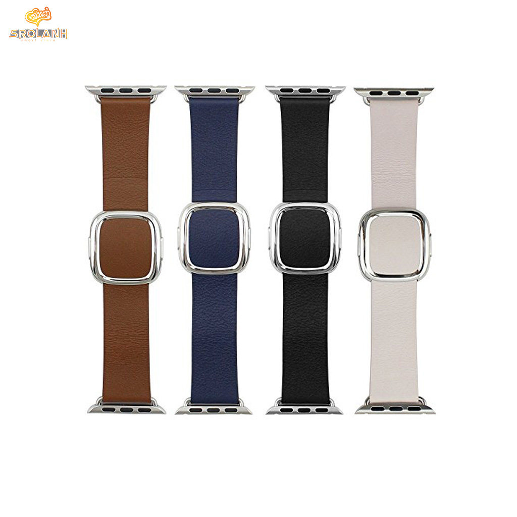 Modern Bukcle smooth granada leather for 38mm