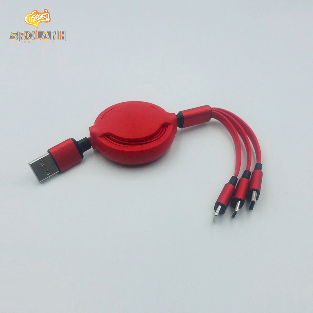 LIT The Silicone 3in1 Scalable USB Cable 1.2M CSS3-A09