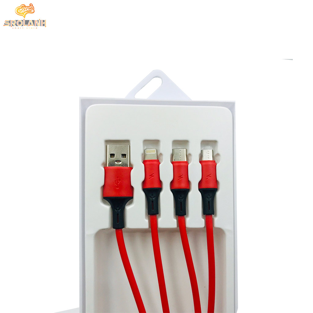 LIT The silicone 3in1 USB cable CSW3-A09