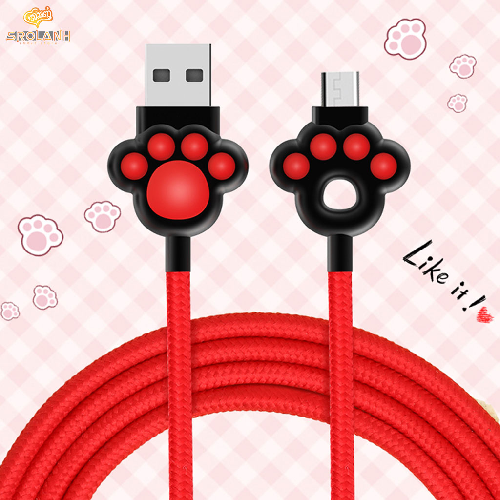 Joyroom S-M125 cute paw data cable 1m Micro