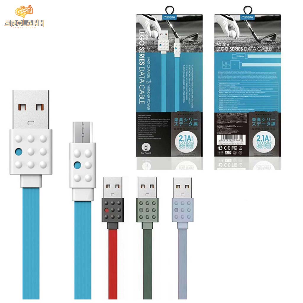 Proda Lego series Data Cable PC-01m for Micro USB