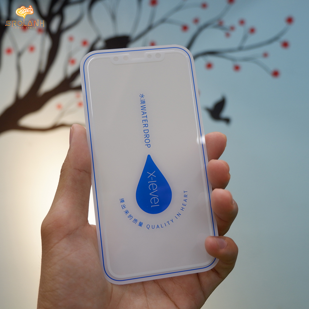 X-level water drop tempered glass 2.5D for iphone X