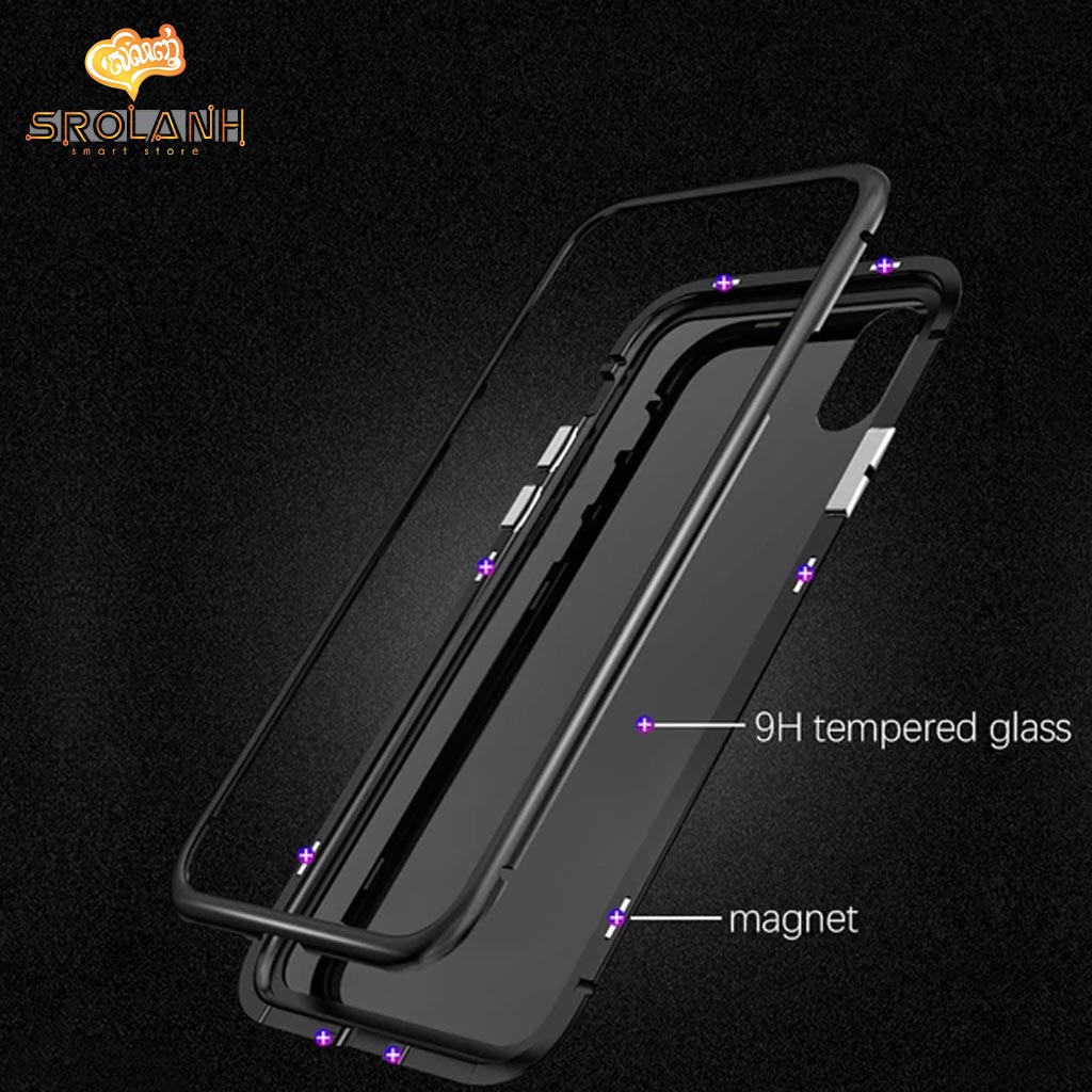 WPC-102 Magnets pro series glass phone case for ip X (Square)
