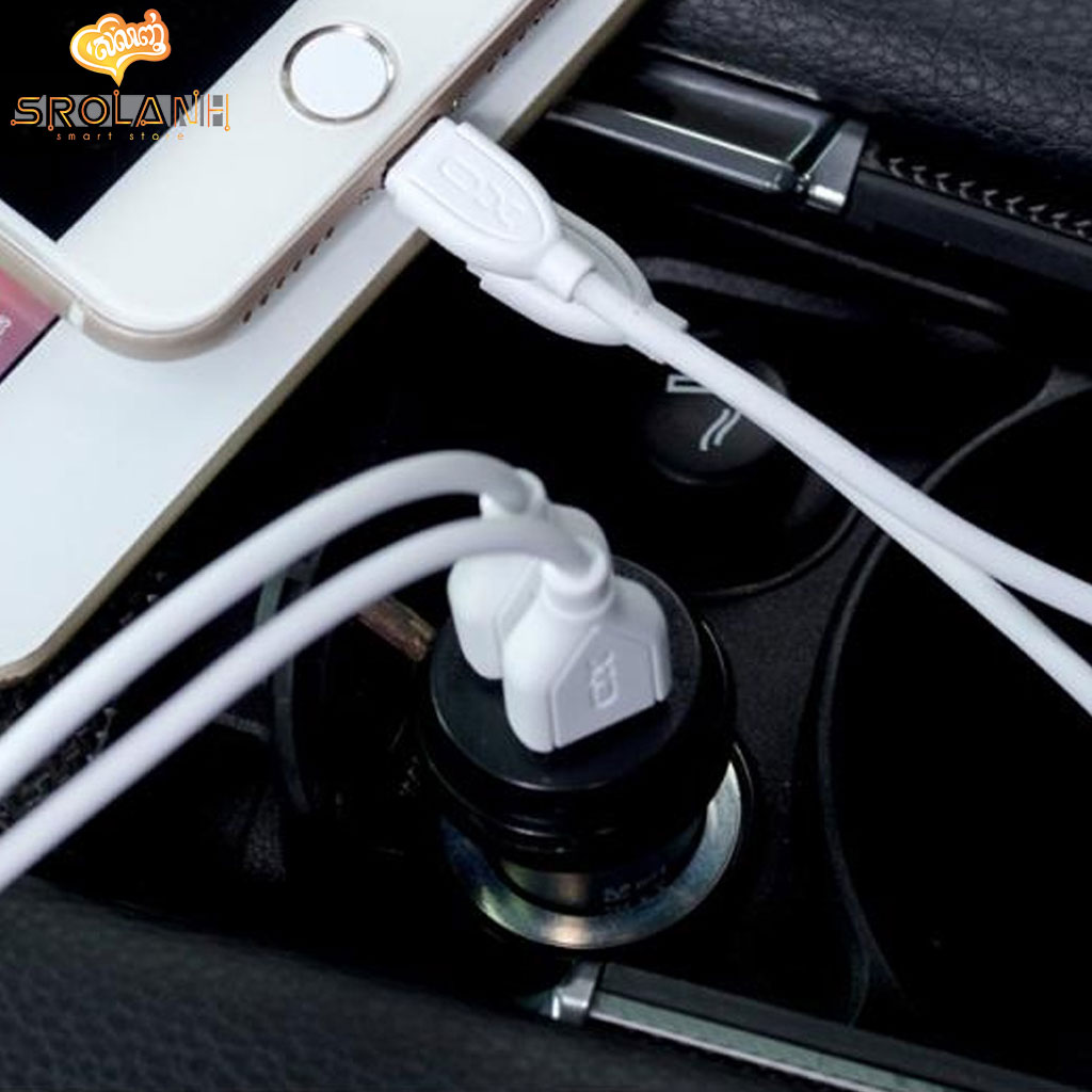 XO-CC-08 Dual USB car charger suit Type-C