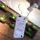 Classic case hello kitty with cartoon chains for iphone6