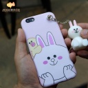 Classic case cute rabbit with cartoon chains for iphone7