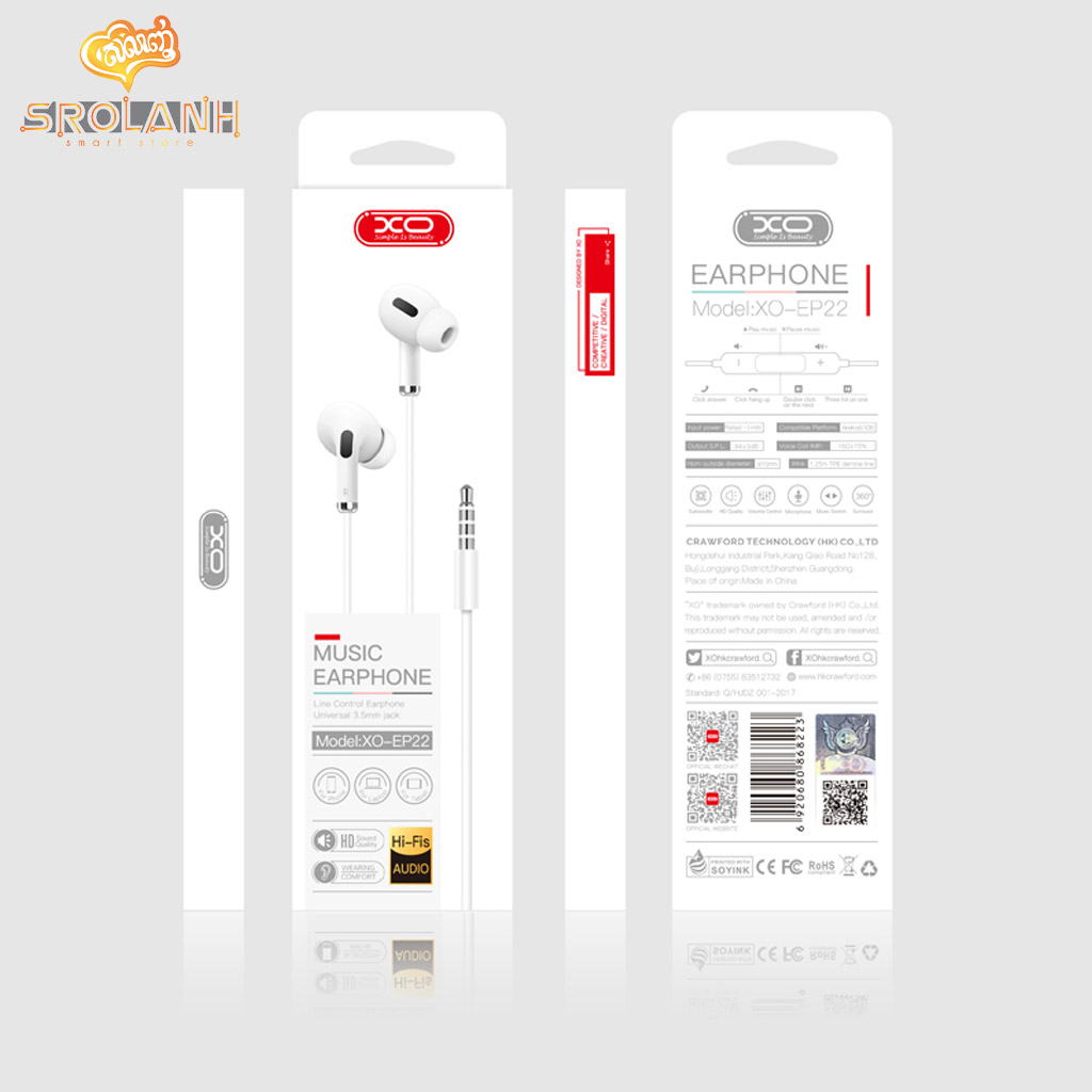 XO 3.5MM Music Earphone EP22