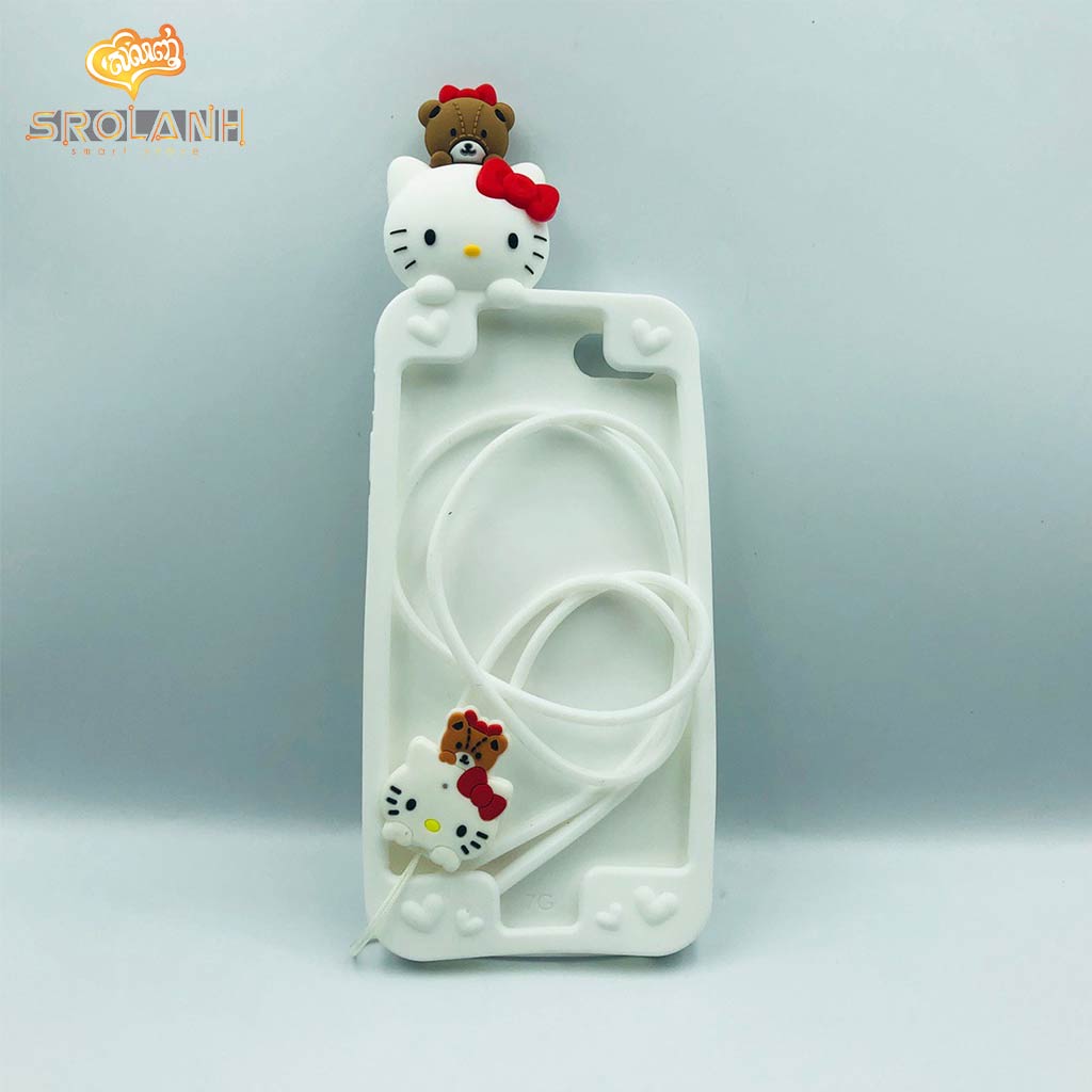 Cartoon Soft Case with lanyard fun being together for Iphone 7/8