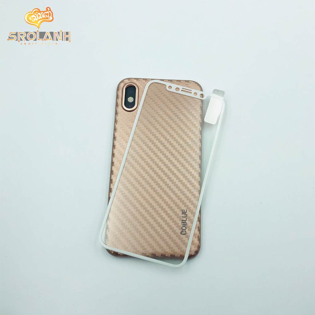 Coblue 360 Giltter glass & case 2 in 1 for iphone X