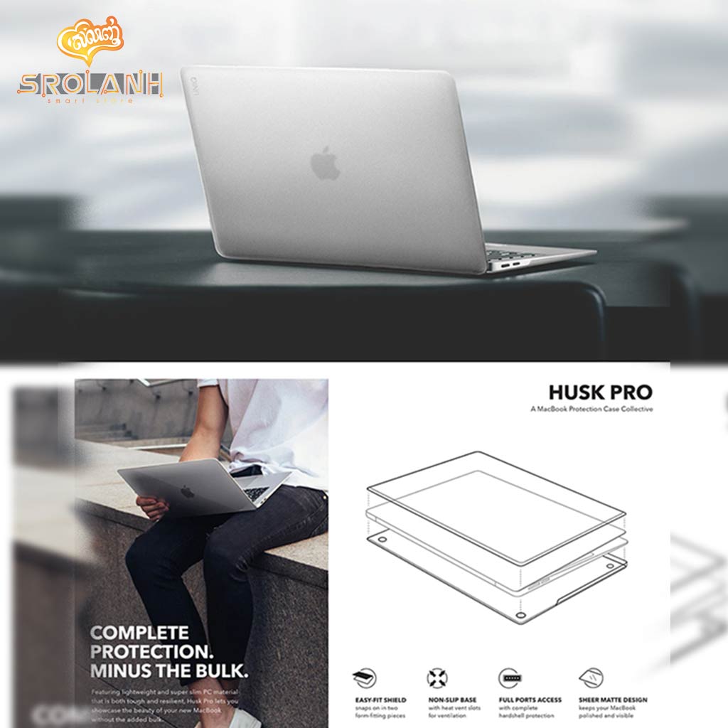 Uniq Husk Pro Claro Macbook Air 13 (2020)-Smoke (Matte Clear)