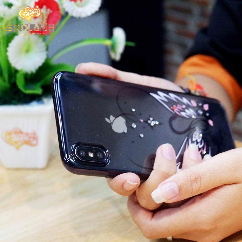 Kingxbar crystals from swarovski heart for iPhone XS-B04