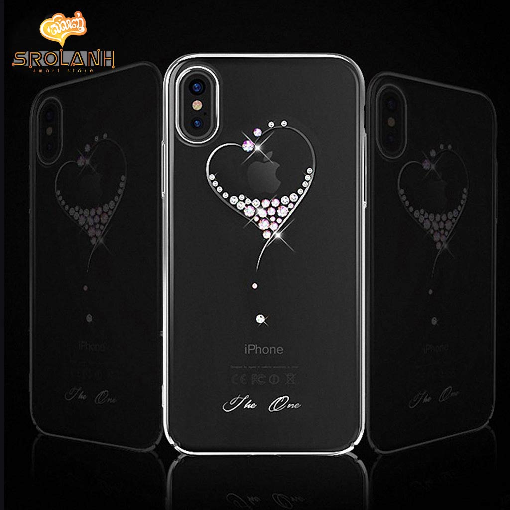 Kingxbar crystals from swarovski heart for iPhone XS-B04