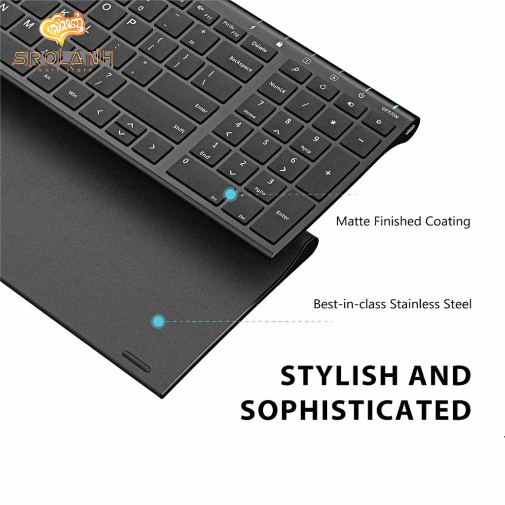 iCLEVER Bluetooth Universal Ultra-Slim Keyboard(Included Protector) IC-BK10