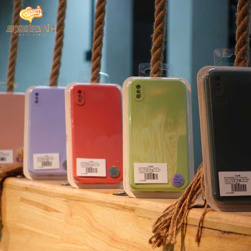 LIT The Solid Color Straight Edge TPU Soft Phone Cover for iPhone Xs PSTPXI-01