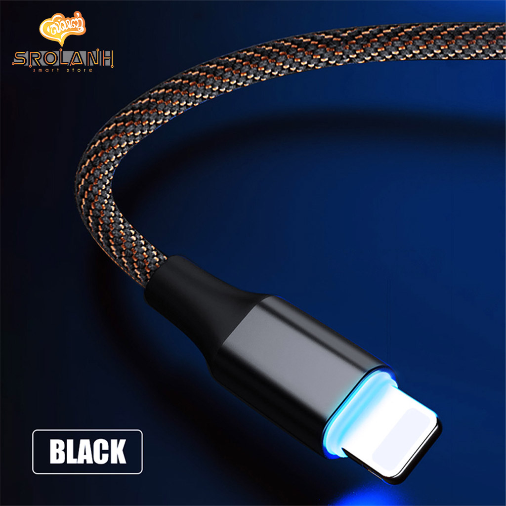 LIT The Denim Data Cable Colorful Breathing Lights 3M For Lightning DCCBL-C01