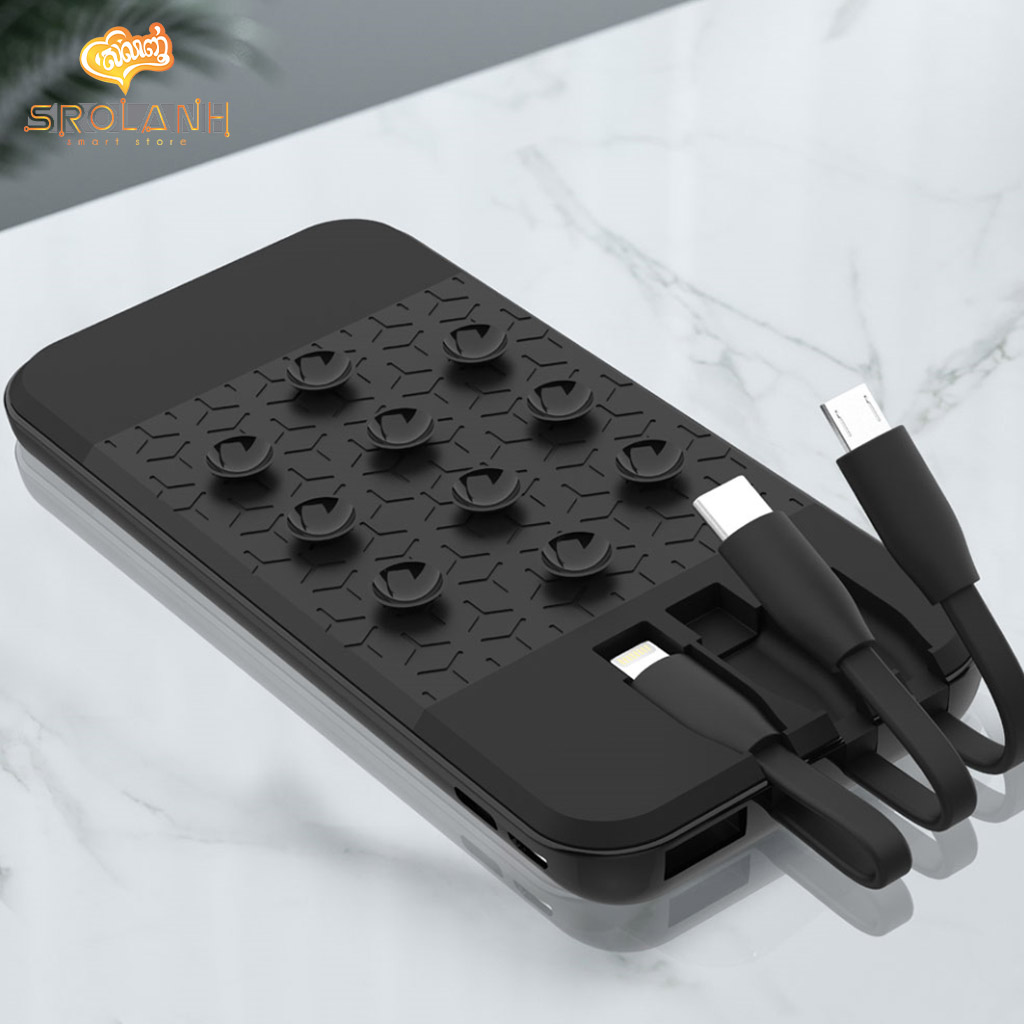 XO Power Bank 10000mAh Three Cable Holder PR119