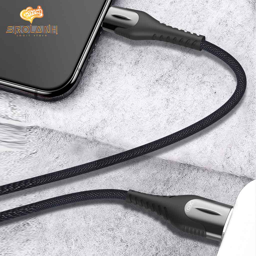 XO Lamp Zinc Alloy Cloth Braid Data USB Cable for Micro NB138