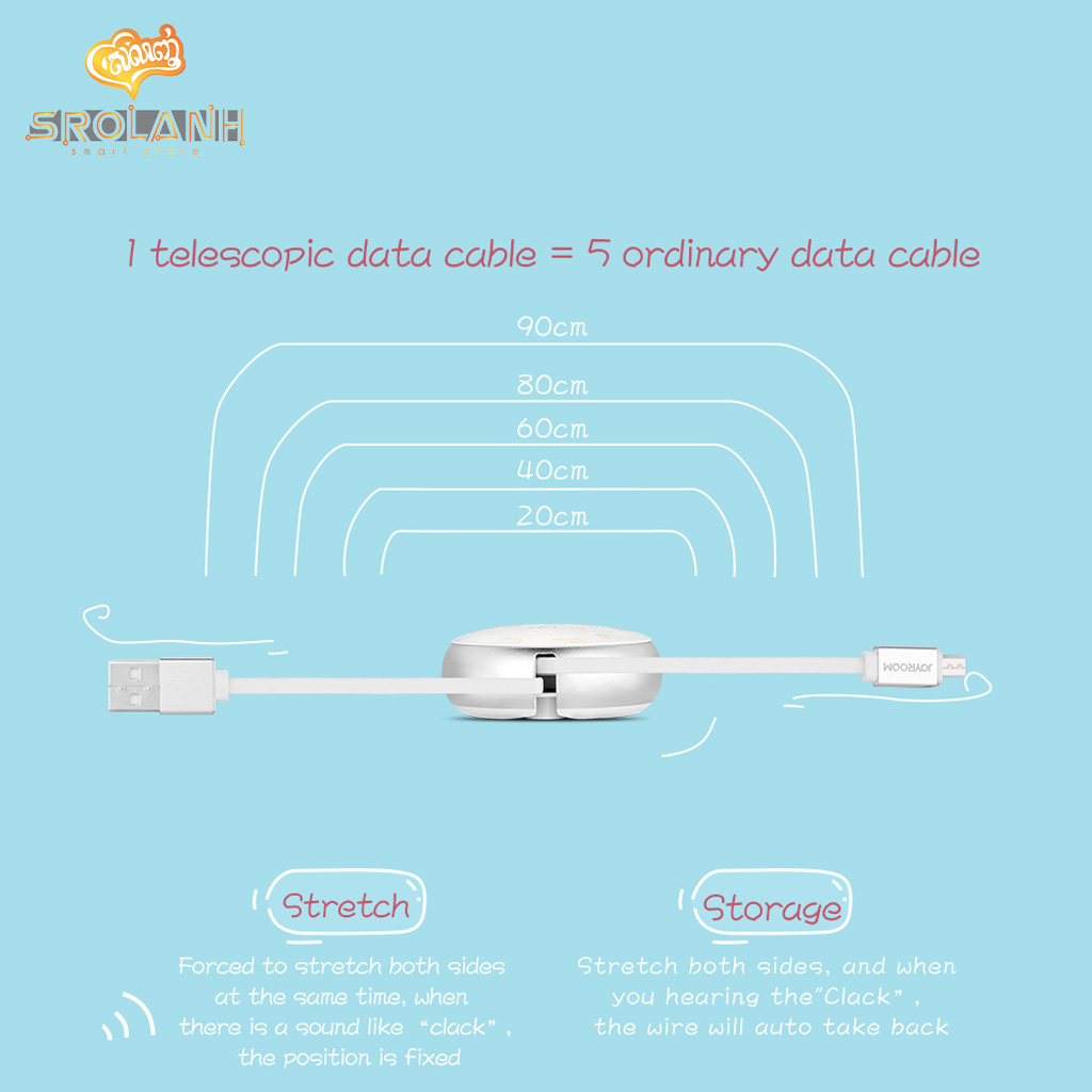 Joyroom Alpaca series retractable cable for typ-c PT-S01