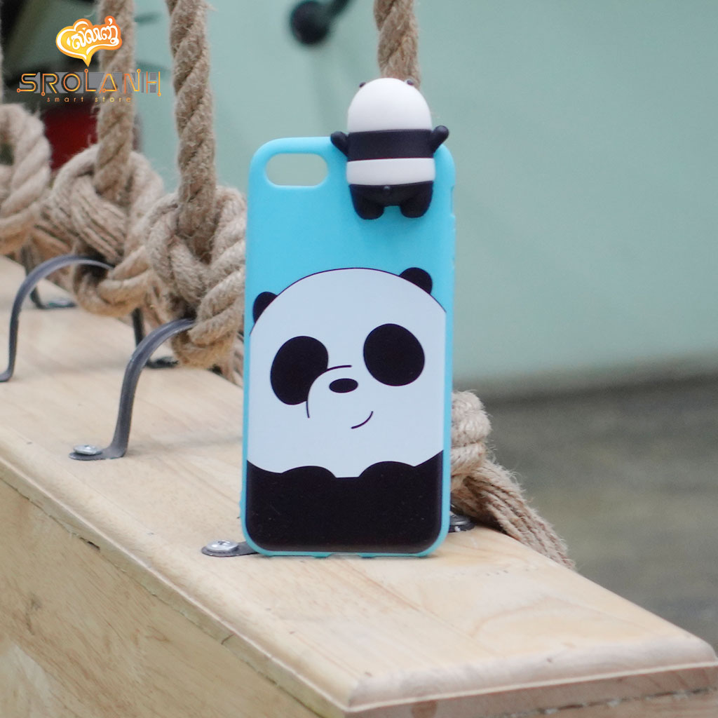 Super shock absorption case white head panda for iphone 7