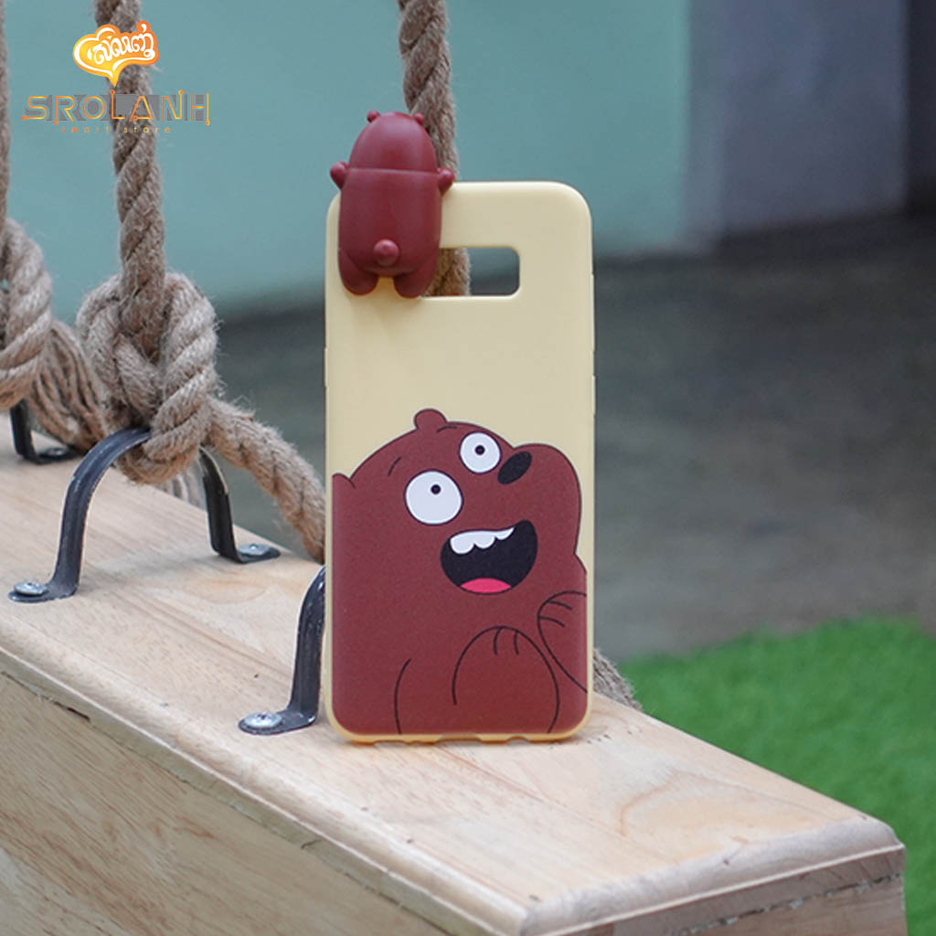 Super shock absorption case brown panda for S8 plus