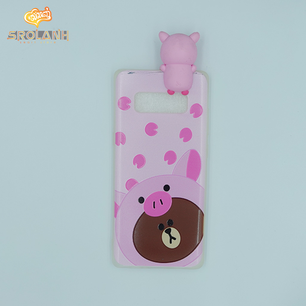 Super shock absorption case pink pig for samsung Note 8