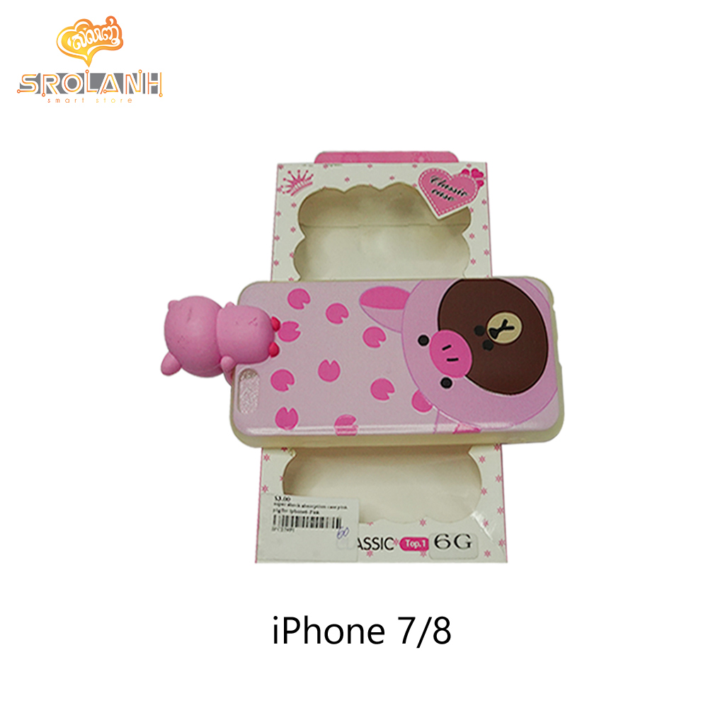 super shock absorption case pink pig for iphone6