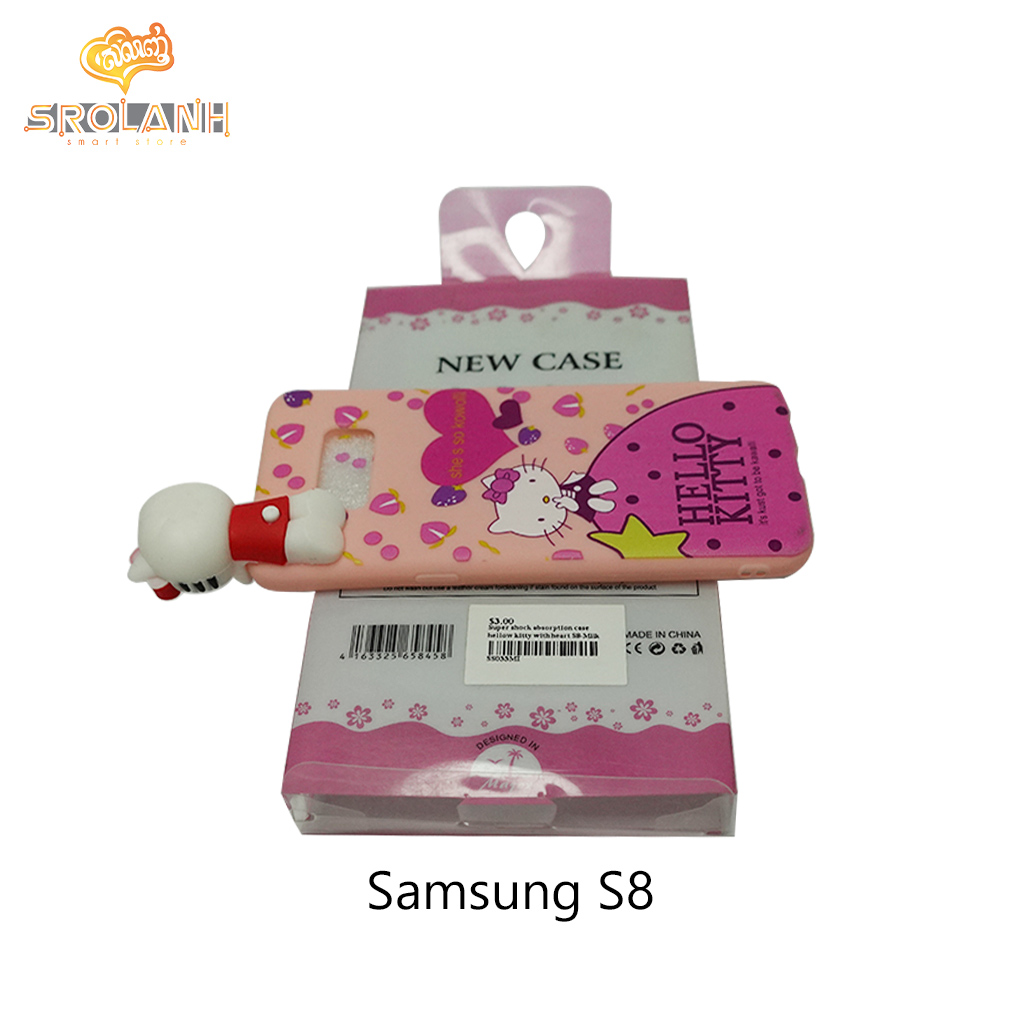 Super shock absorption case hellow kitty with heart S8