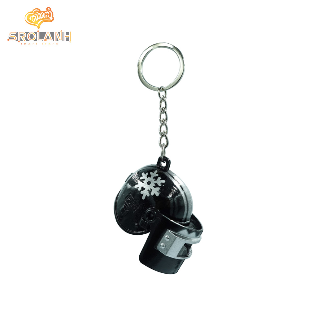 Keychain PUBG Helmet with Snowflake