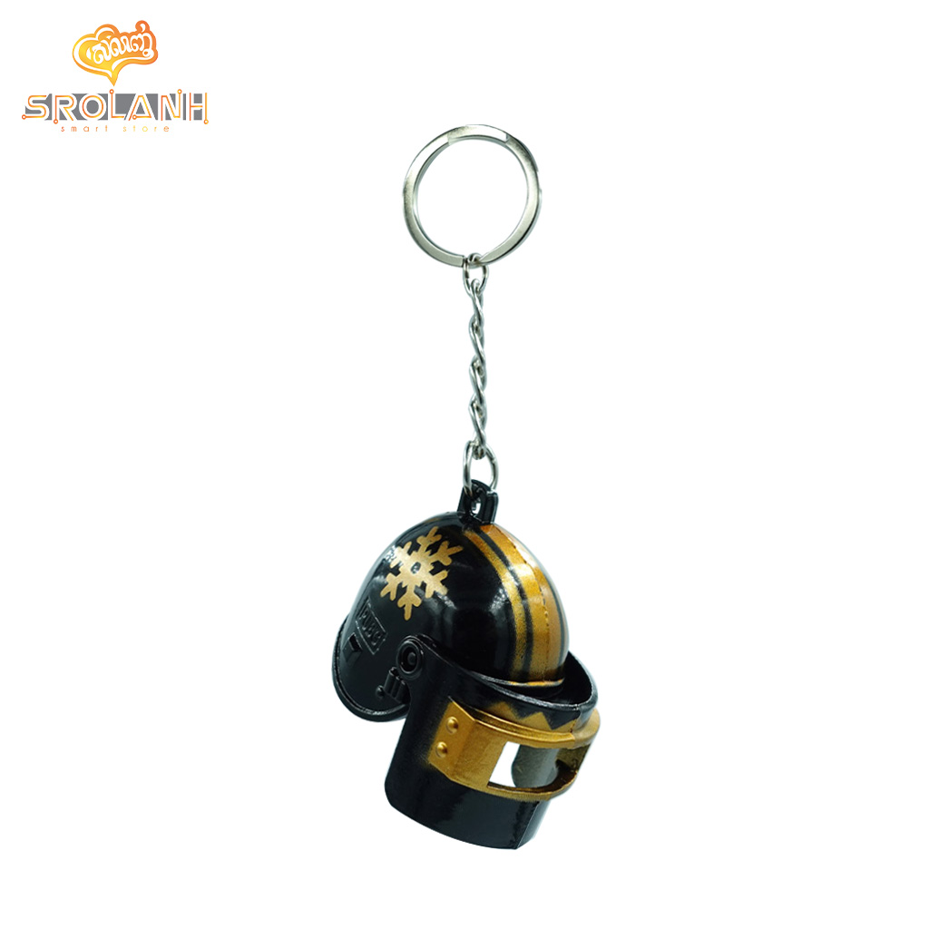 Keychain PUBG Helmet with Snowflake