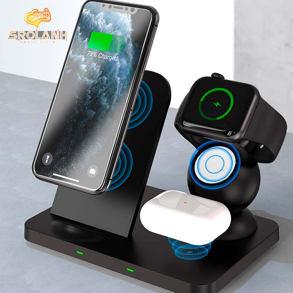 XO 15W Wireless Charger (Apple Watch + Phone + TWS Headset 3-in-1) WX018 