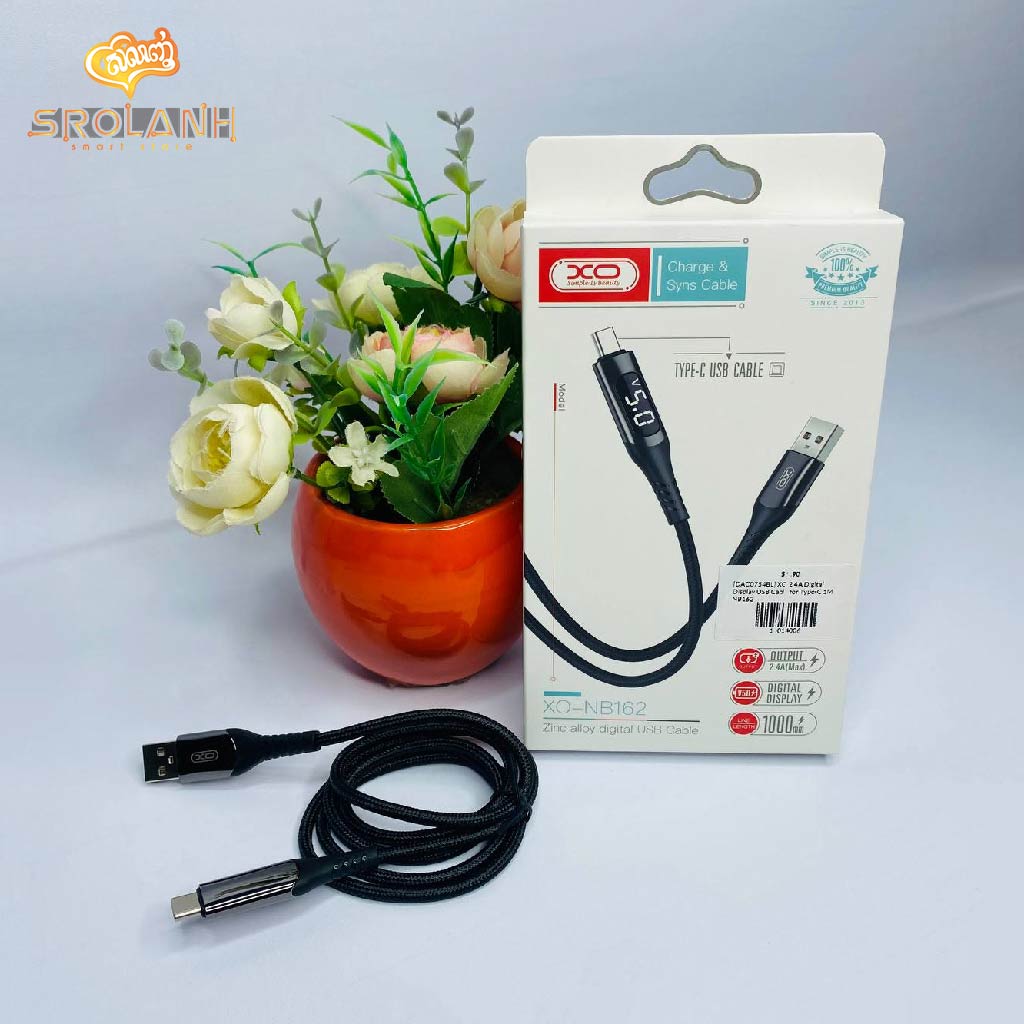 XO 2.4A Digital Display  USB Cable for Type-C 1M NB162 