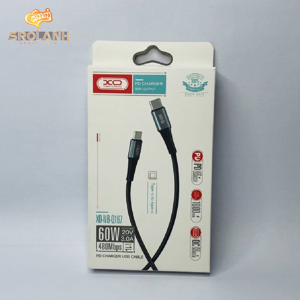 XO Type-c to Type-c 60W Fast Charging Cable NB-Q167