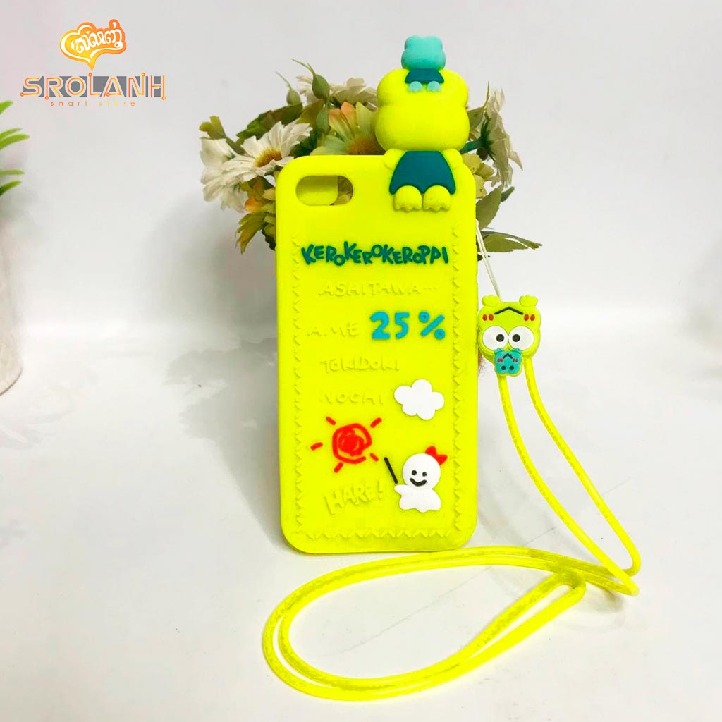 Cartoon Soft Case with lanyard Kerokerokeroppi 25% for Iphone 7/8