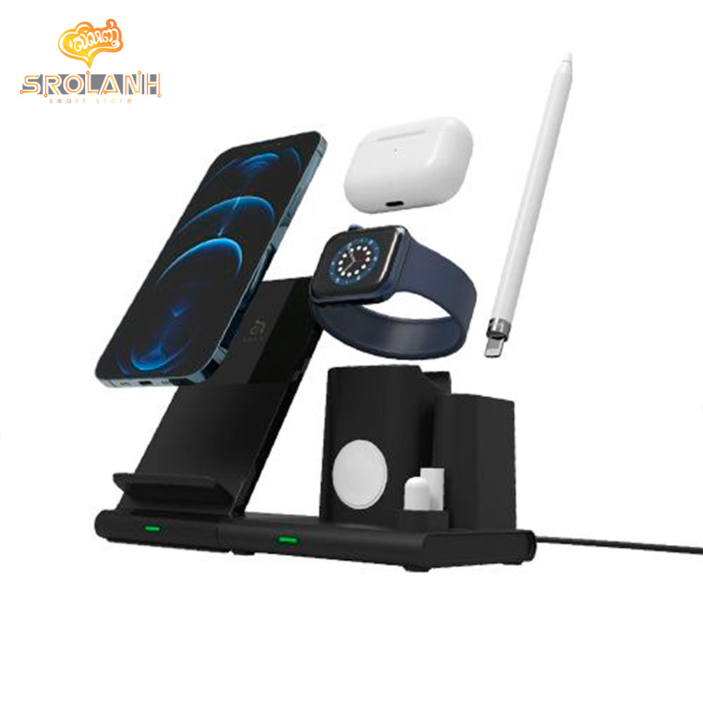 ADAM ELEMENTS OMNIA Q4 15W 4-in-1 Wireless Charging Station with Adapter