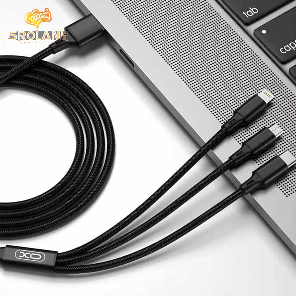 XO 2.4A 3 in 1 USB Cable 1.2m NB173