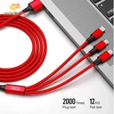 XO 2.4A 3 in 1 USB Cable 1.2m NB173