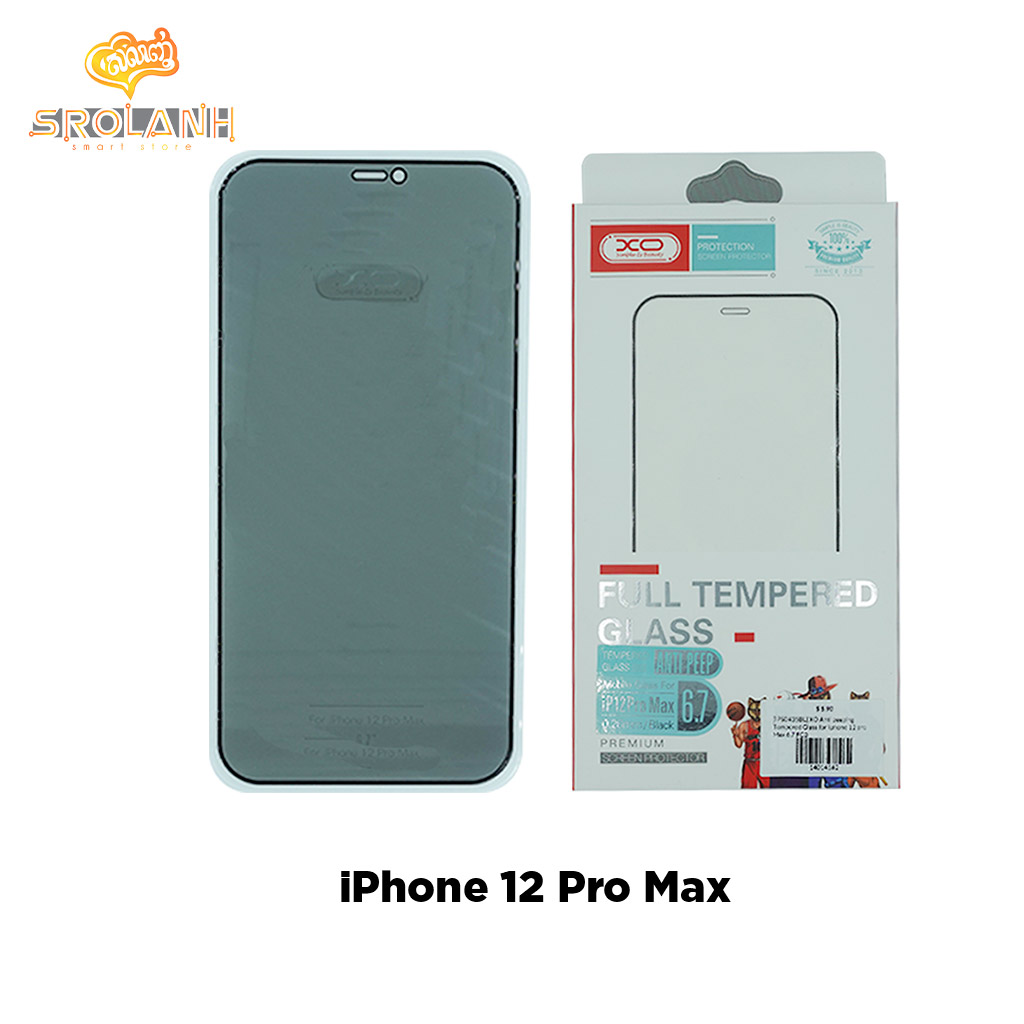 XO Anti peeping Tempered Glass for Iphone 12 pro Max 6.7 FC3