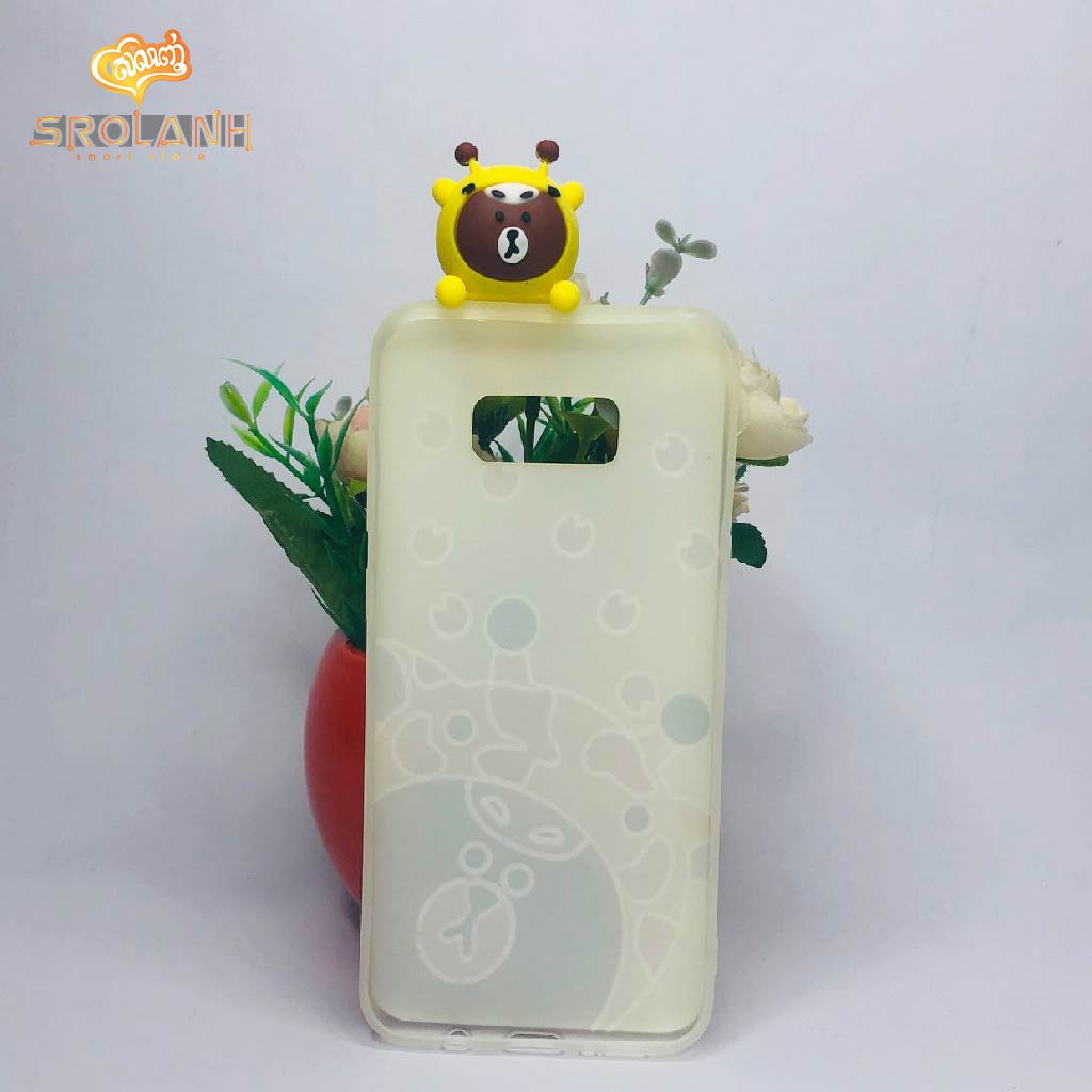 Super shock absorption case yellow cow for samsung S8 plus